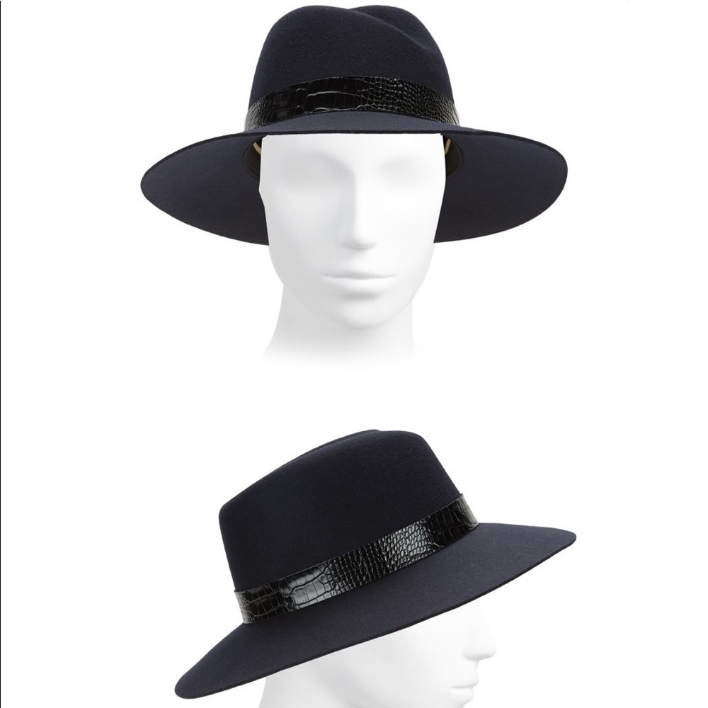 Rag & Bone Velvet-trim fedora hat - Picture 3 of 8